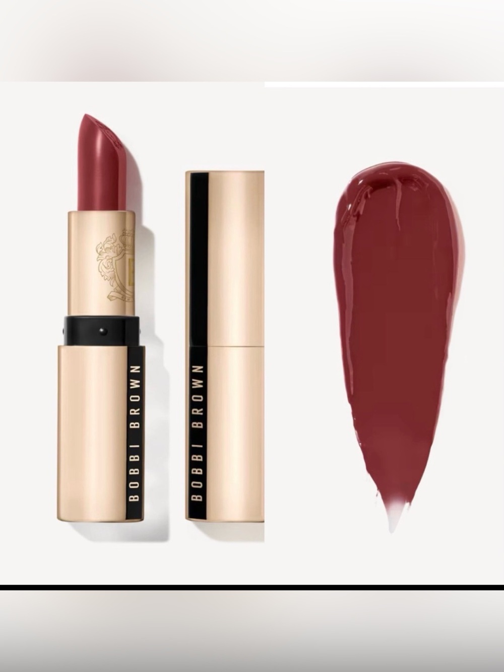 Bobbi Brown Luxe Lipstick, 808 Ruby, Full Size .12oz/3.5g, New in Box